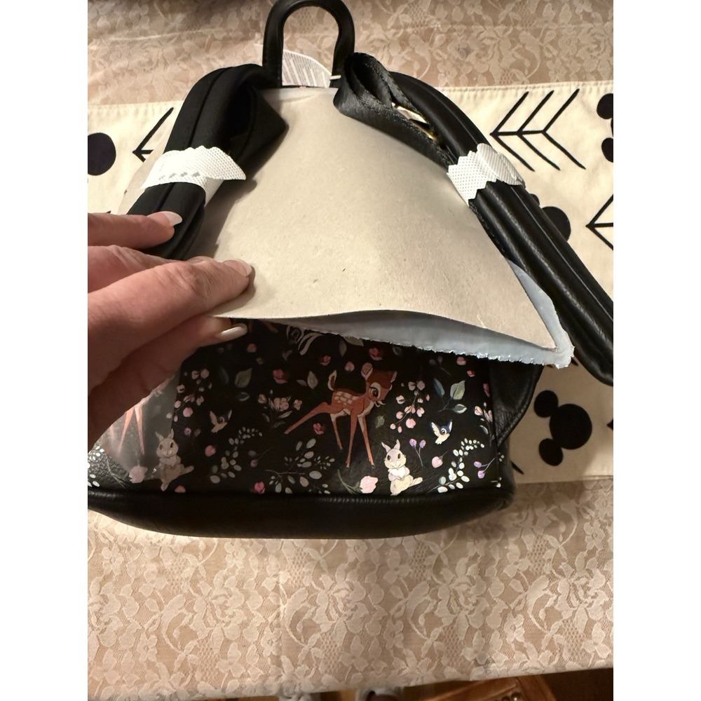 Disney Parks x Loungefly Bambi Floral Mini Backpack • New w/ Tags + Sealed Strap - Picture 3 of 4
